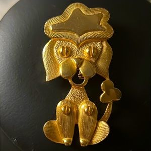 Poodle Pin Brooch
